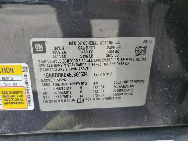 1GKKRRKD4EJ360624 GMC Acadia Slt-1