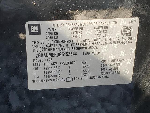 2GKALMEK9G6153544 GMC Terrain Sle