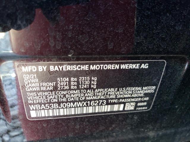 WBA53BJ09MWX16273 BMW 540 I