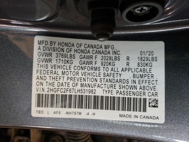 2HGFC2F67LH531982 Honda Civic Lx