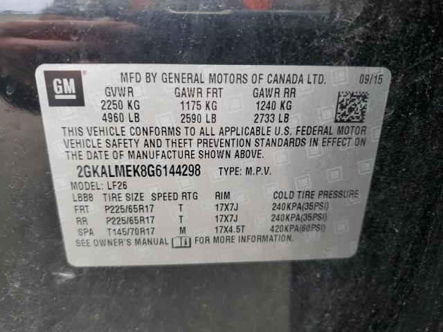 2GKALMEK8G6144298 GMC Terrain Sle
