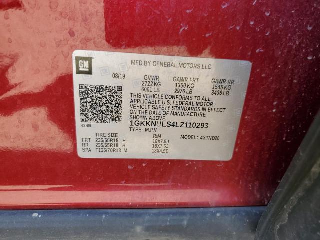 1GKKNULS4LZ110293 GMC ACADIA SLT