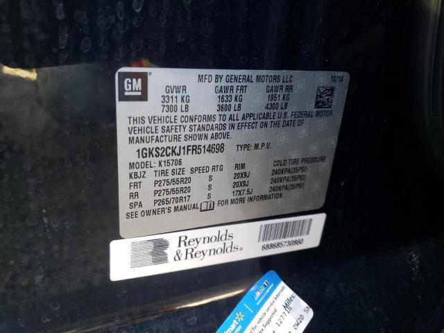 1GKS2CKJ1FR514698 GMC YUKON DENALI