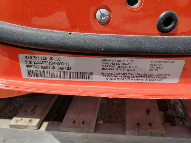 2C3CDZFJ5MH599148 Dodge Challenger R/t Scat Pack