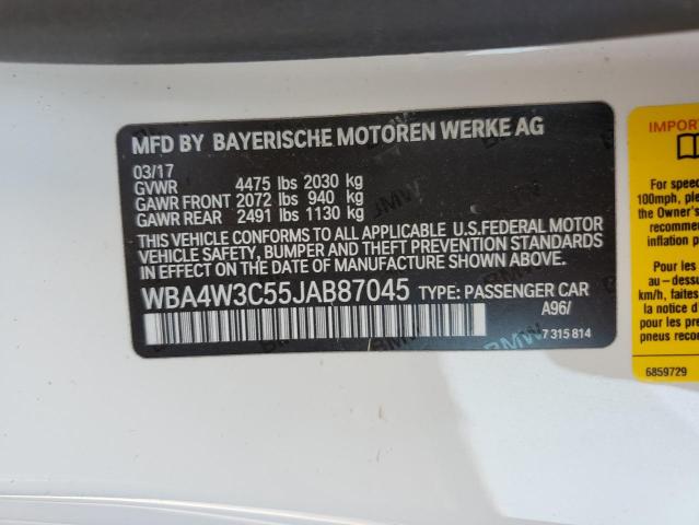 WBA4W3C55JAB87045 BMW 430I