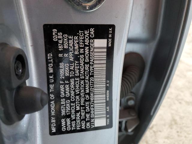 SHHFK7H69KU217720 Honda CIVIC EX