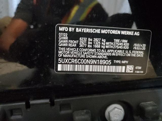 5UXCR6C00N9N18905 BMW X5 Xdrive40i