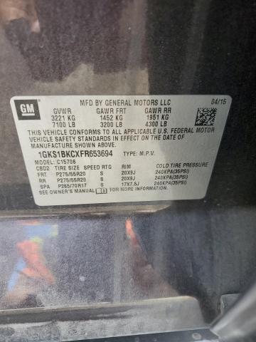 1GKS1BKCXFR653694 GMC YUKON SLT