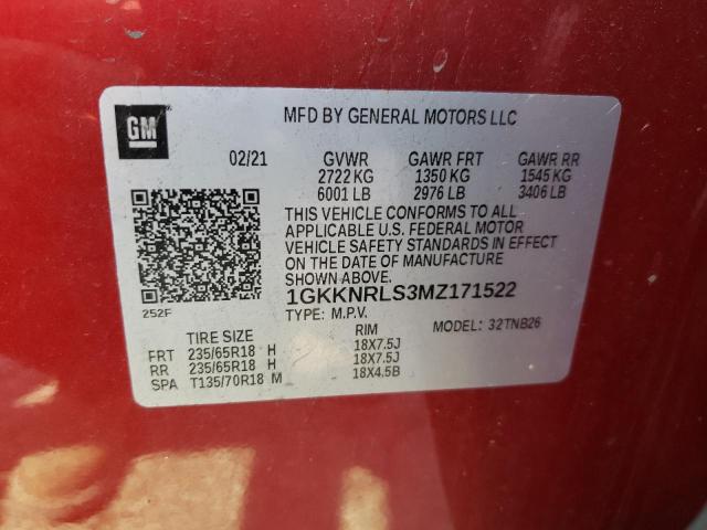 1GKKNRLS3MZ171522 GMC ACADIA SLE