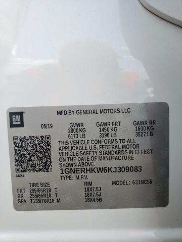 1GNERHKW6KJ309083 Chevrolet Traverse Lt