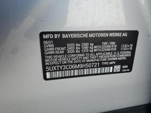 5UXTY3C06M9H50721 BMW X3 Sdrive30i