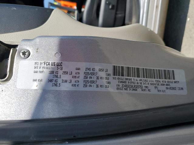 2C4RDGCG0JR325753 Dodge Grand Caravan Sxt