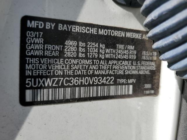 5UXWZ7C36H0V93422 BMW X3 Sdrive28i