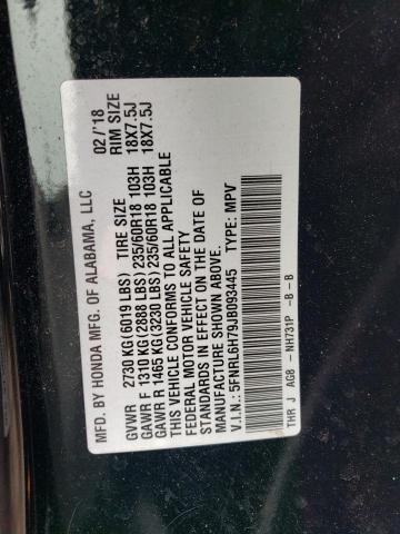 5FNRL6H79JB093445 Honda ODYSSEY EXL
