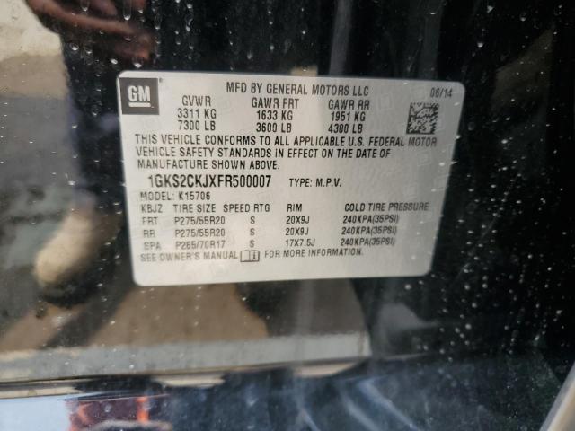 1GKS2CKJXFR500007 GMC YUKON DENALI
