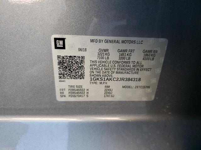 1GKS1AKC2JR384318 GMC YUKON SLE
