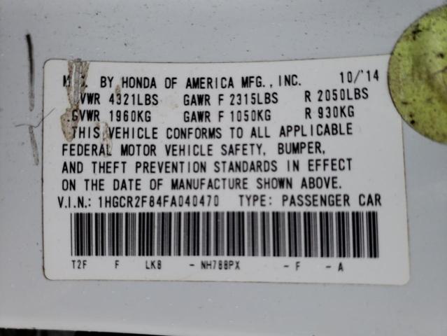 1HGCR2F84FA040470 Honda ACCORD EXL