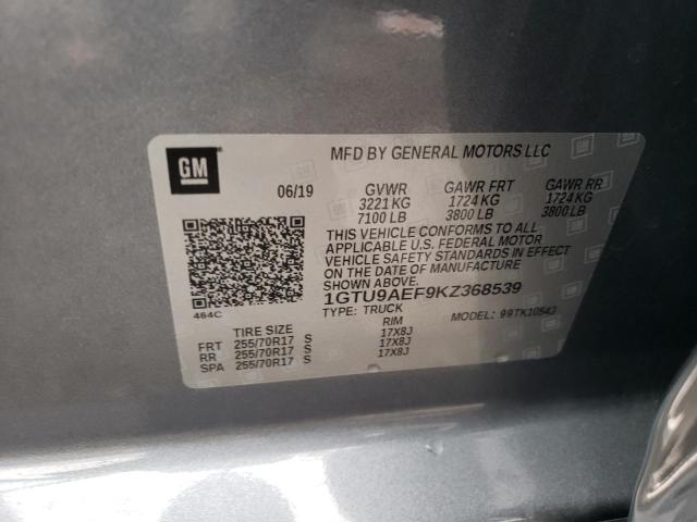 1GTU9AEF9KZ368539 GMC Sierra K1500