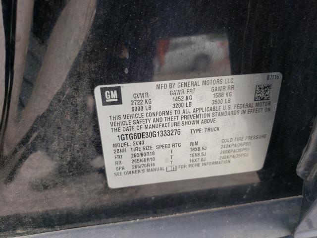 1GTG6DE30G1333276 GMC CANYON SLT