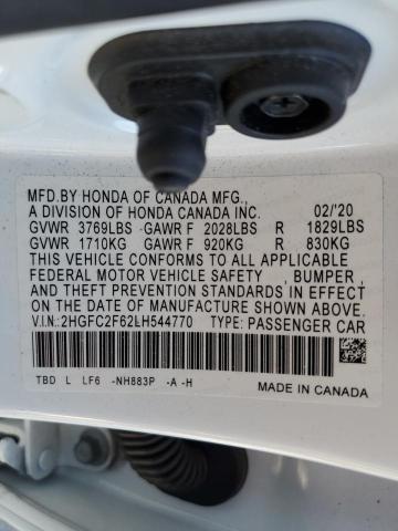 2HGFC2F62LH544770 Honda Civic Lx