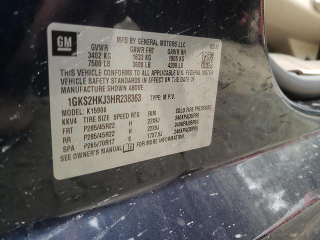 1GKS2HKJ3HR238363 GMC YUKON XL DENALI