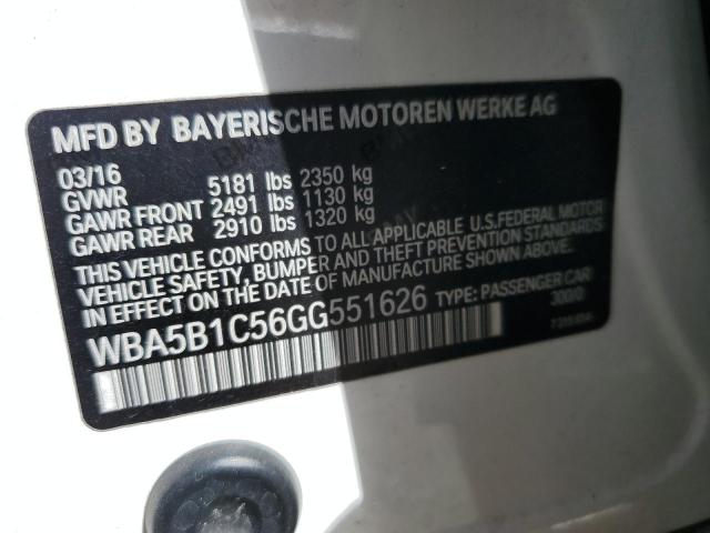 WBA5B1C56GG551626 BMW 535 I