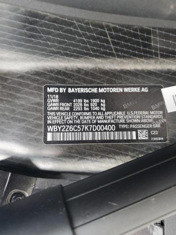 WBY2Z6C57K7D00400 BMW I8