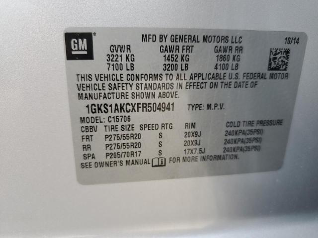 1GKS1AKCXFR504941 GMC YUKON SLE