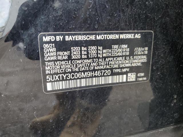 5UXTY3C06M9H46720 BMW X3 Sdrive30i