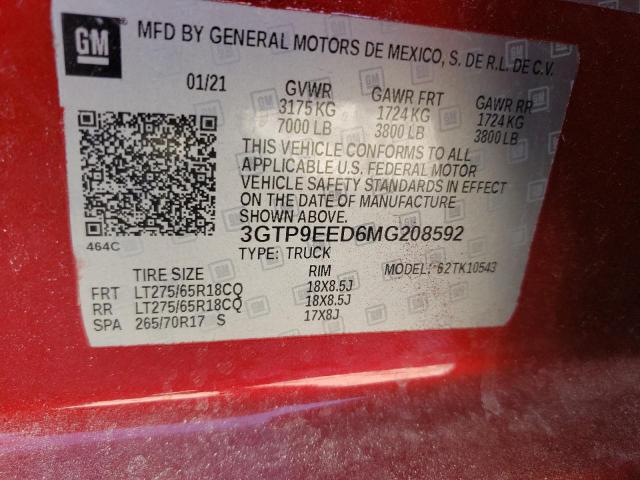3GTP9EED6MG208592 GMC Sierra K1500 At4