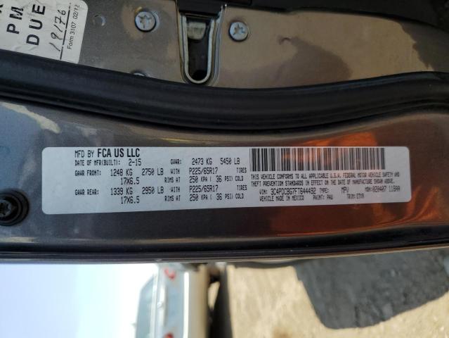 3C4PDCBG7FT644492 Dodge Journey Sxt