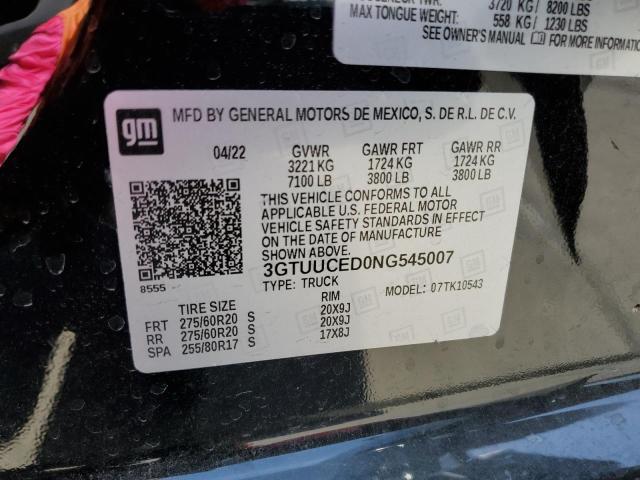 3GTUUCED0NG545007 GMC Sierra K1500 Elevation