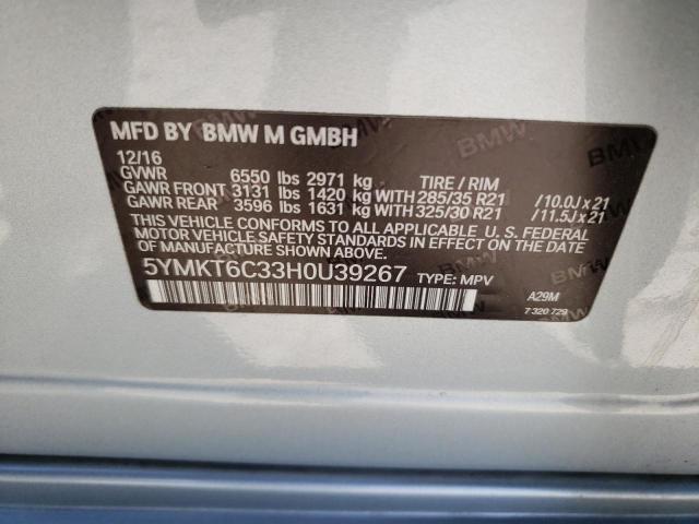 5YMKT6C33H0U39267 BMW X5 M