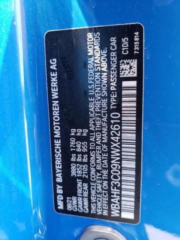 WBAHF3C09NWX42610 BMW Z4 Sdrive30i