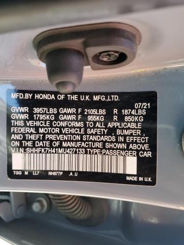 SHHFK7H41MU427133 Honda Civic Sport