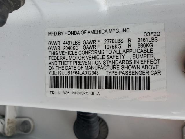 19UUB1F64LA012343 Acura Tlx Technology
