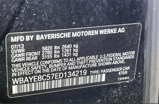 WBAYE8C57ED134219 BMW 750 LI