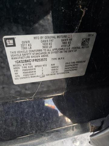 1GKS2BKC1FR253570 GMC YUKON SLT