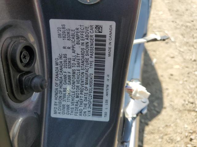 2HGFC2F83LH580470 Honda Civic Sport