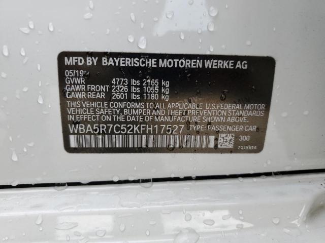 WBA5R7C52KFH17527 BMW 330XI