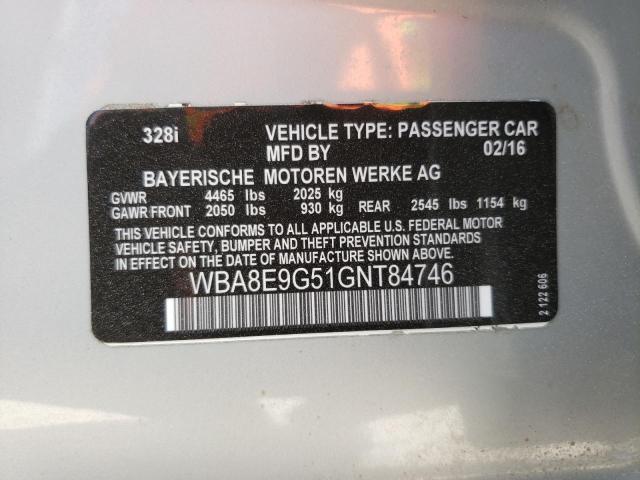 WBA8E9G51GNT84746 BMW 328 I Sulev