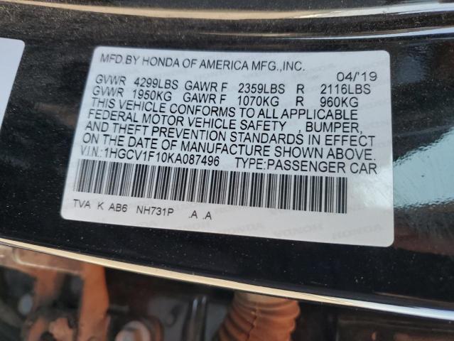 1HGCV1F10KA087496 Honda ACCORD LX
