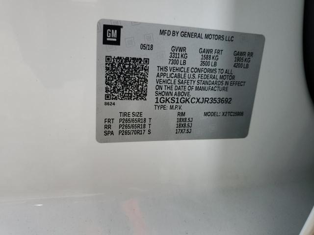 1GKS1GKCXJR353692 GMC Yukon Xl C1500 Slt