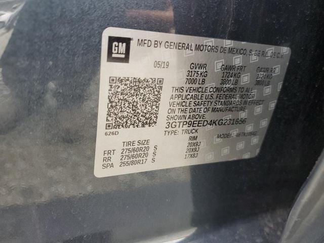 3GTP9EED4KG231656 GMC Sierra K1500 At4