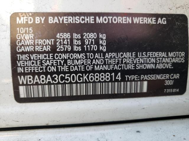 WBA8A3C50GK688814 BMW 320 XI
