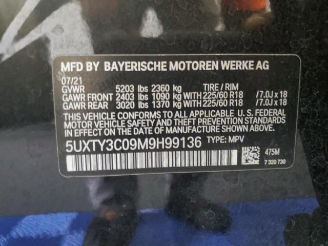 5UXTY3C09M9H99136 BMW X3 Sdrive30i