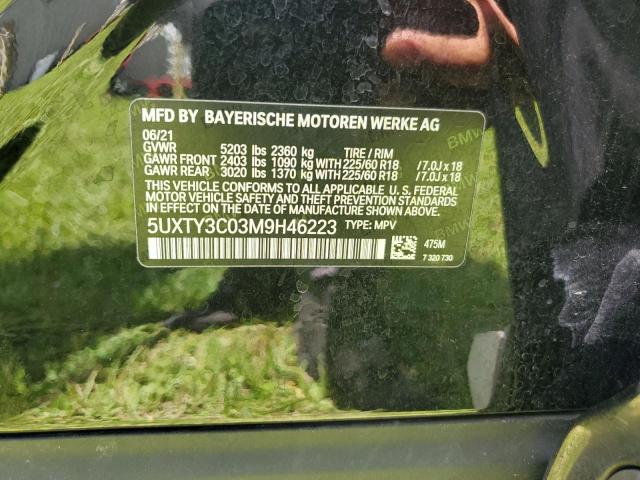 5UXTY3C03M9H46223 BMW X3 Sdrive30i
