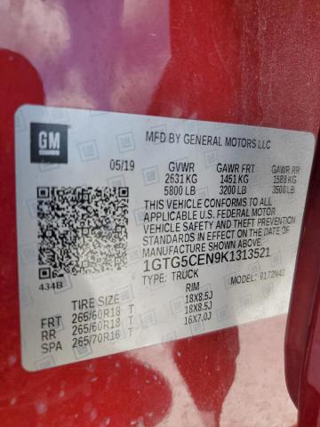 1GTG5CEN9K1313521 GMC CANYON SLE