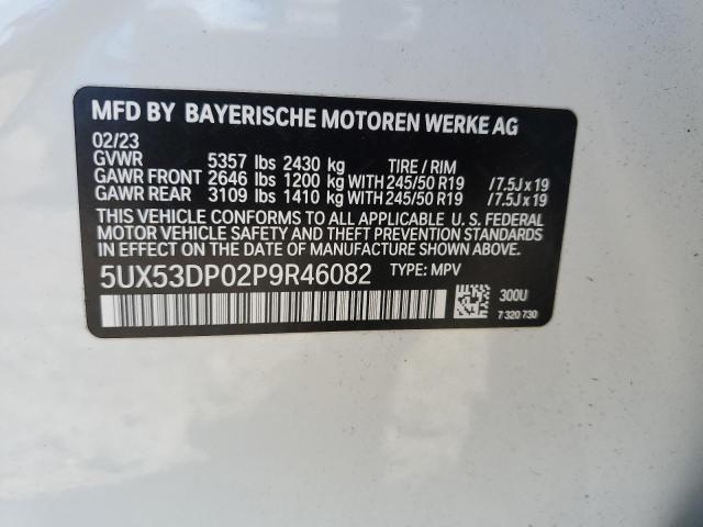 5UX53DP02P9R46082 BMW X3 Xdrive30i