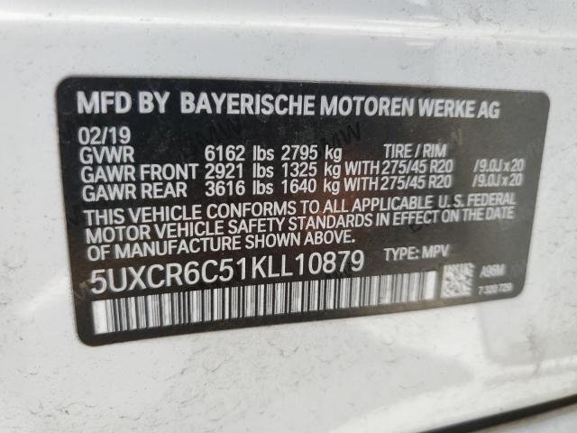 5UXCR6C51KLL10879 BMW X5 Xdrive40i